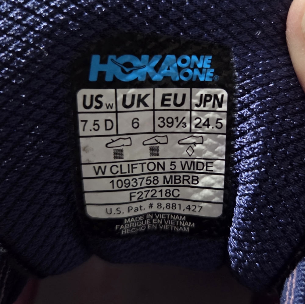 Hoka Women's Blue and Pink Athletic Shoes - Picture 6 of 6